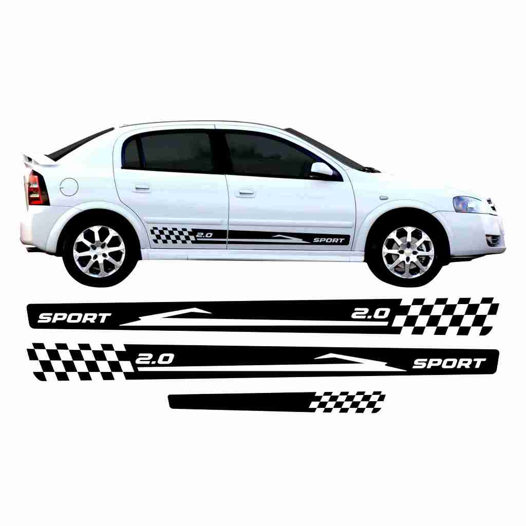 Adesivos Astra 2.0 Sport Lateral Hatch Sedan 1995/2011 Tuning Acessorio Personalizado Ch185