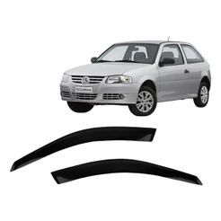 Calha Defletor De Chuva Para Gol E Parati 1995/2013 2 Portas Preto