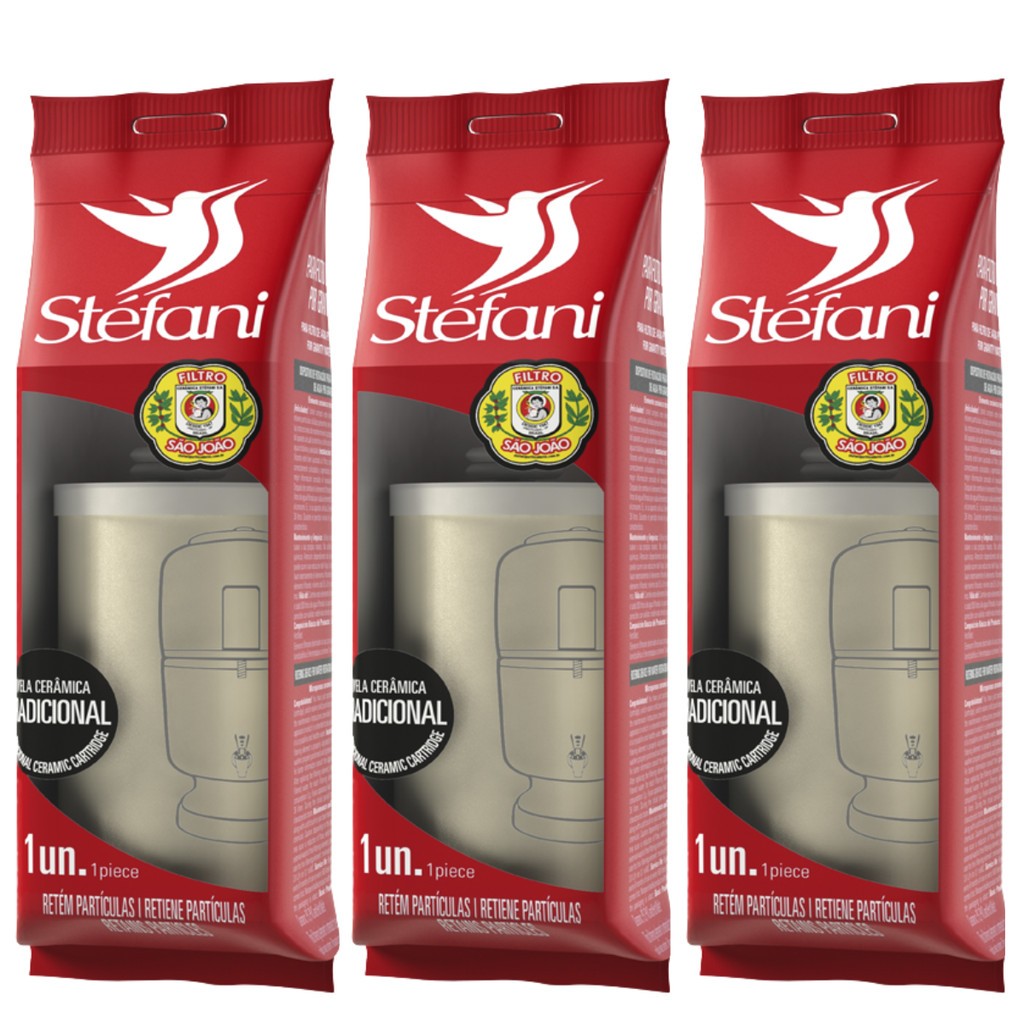 Kit 3 Velas Para Filtro Barro Tradicional Stéfani São João em Oferta na Shopee