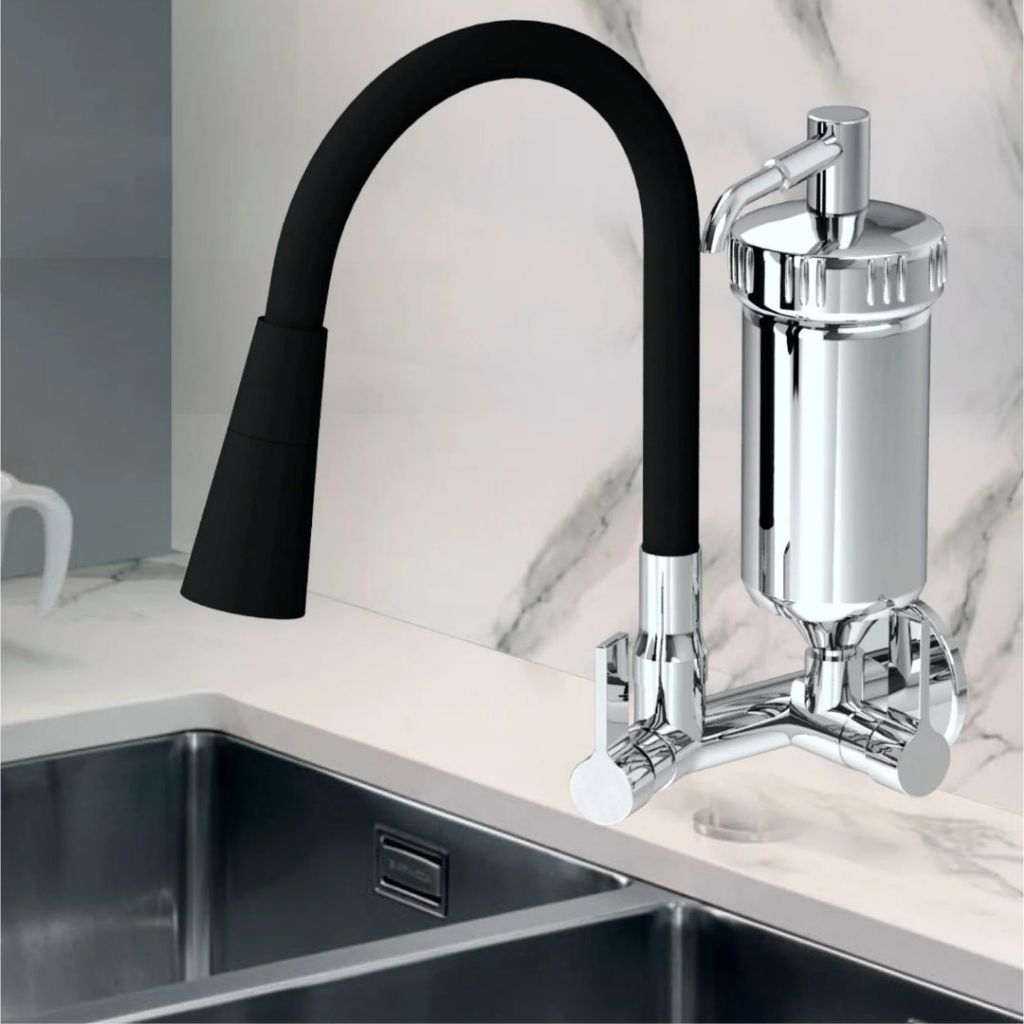 Torneira Cozinha Filtro Parede Tubo Cone Luxo Preto.XHL_HOME em Oferta na Shopee