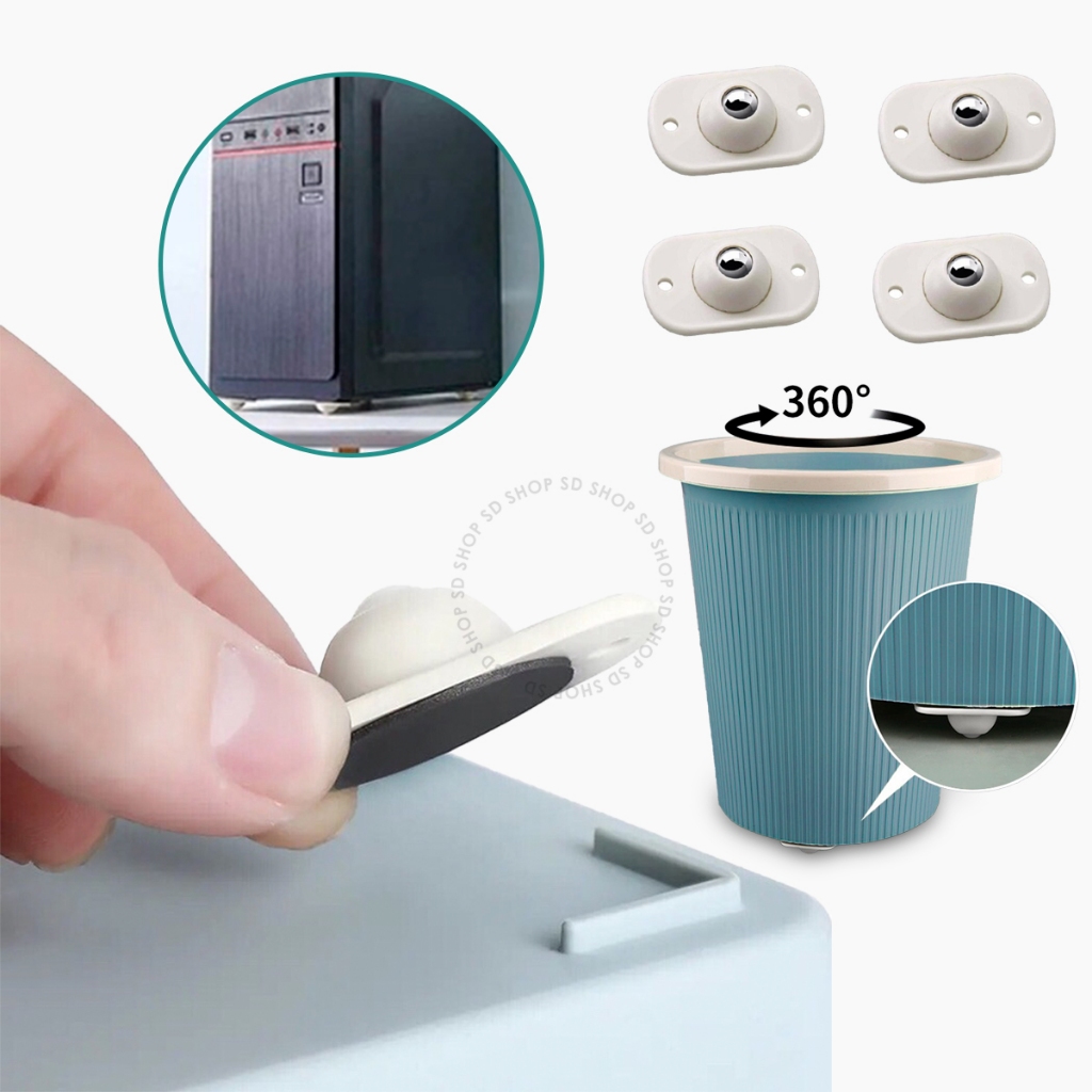 4/8/12 Peças Rodinhas Adesiva Conjunto Esfera Rodízios De Aço Inoxidável 360° Autoadesivas Rotação em Oferta na Shopee