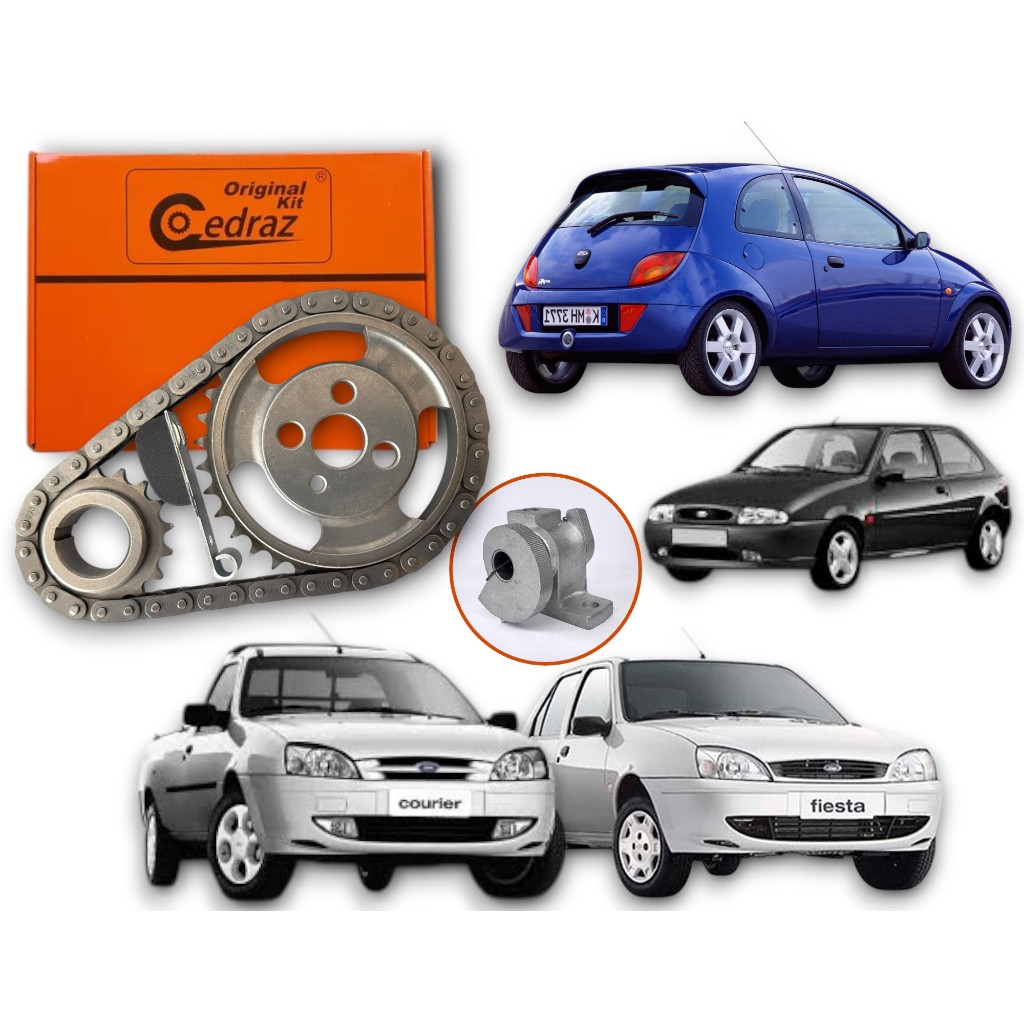 Kit Corrente Distribuição Motor Endura Ford Fiesta Courier Ka 1.0/1.3 1996 1997 1998 1999 2000 2001