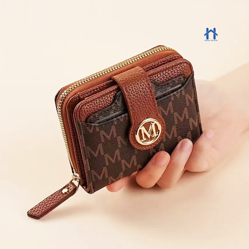 Carteira Feminina de Couro com Fecho Seguro e Porta Cartões Compacta e Leve Acabamento Sofisticado Carteira Feminina de Couro com Fecho Seguro e Porta Cartões Compacta e Leve Acabamento Sofisticado