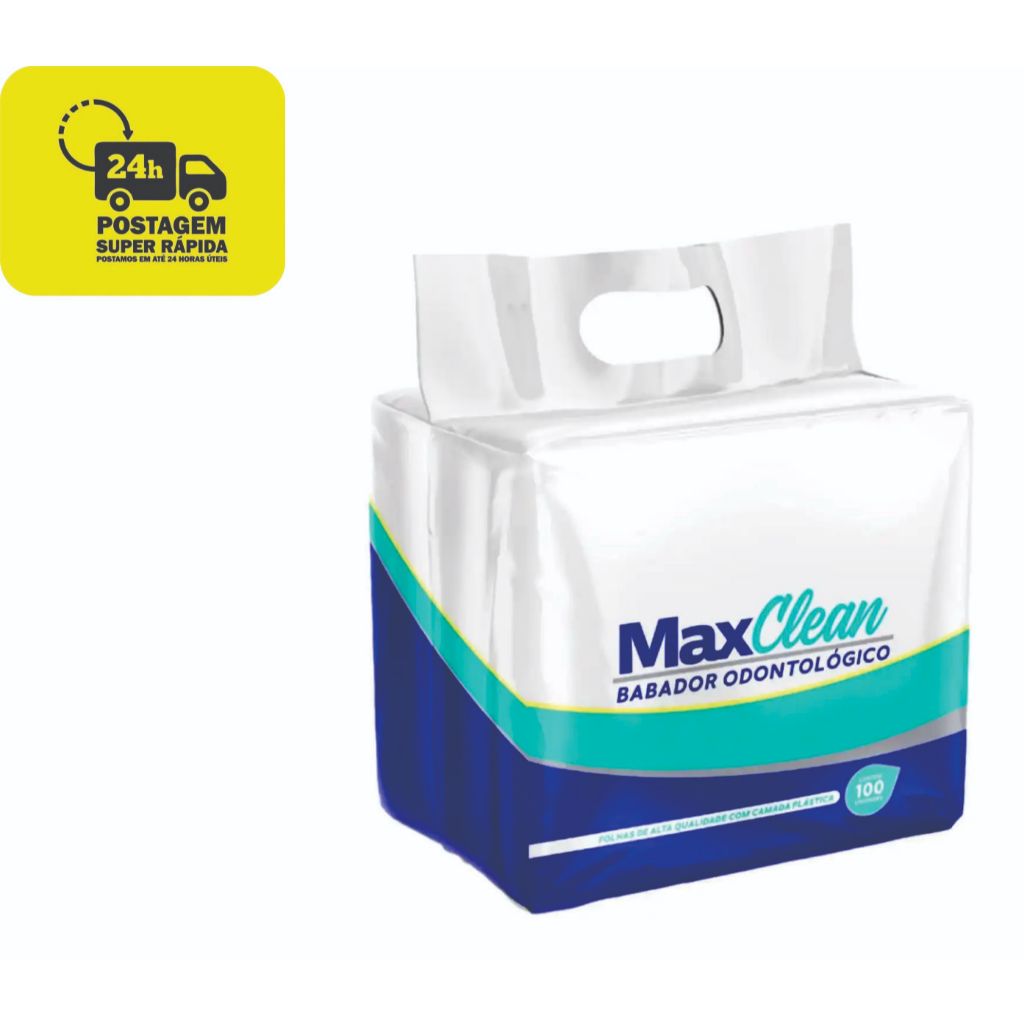 Babador Impermeável Descartável - Max Clean - c/100 un