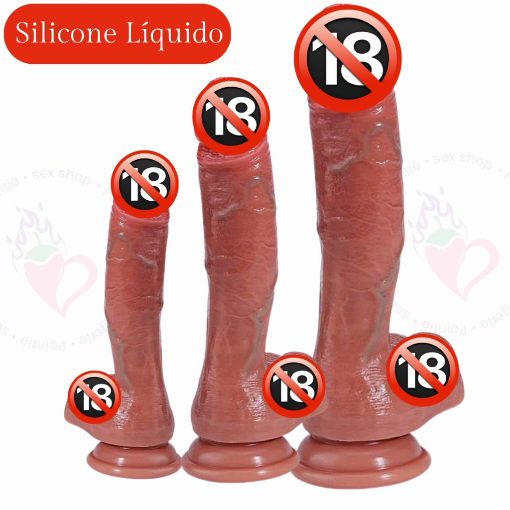 Pênis Realista Silicone Consolo Macio Mastubador Feminino Dildo Ventosa