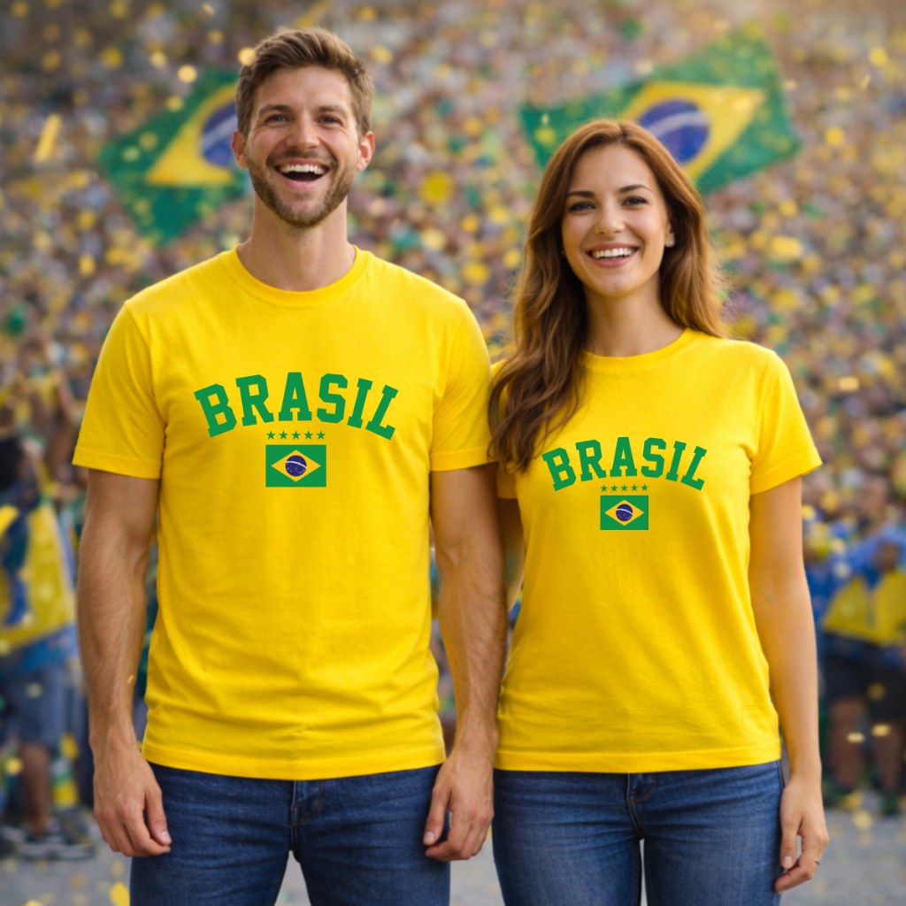 camiseta brasil torcida seleção brasileira copa do mundo camiseta algodão premium