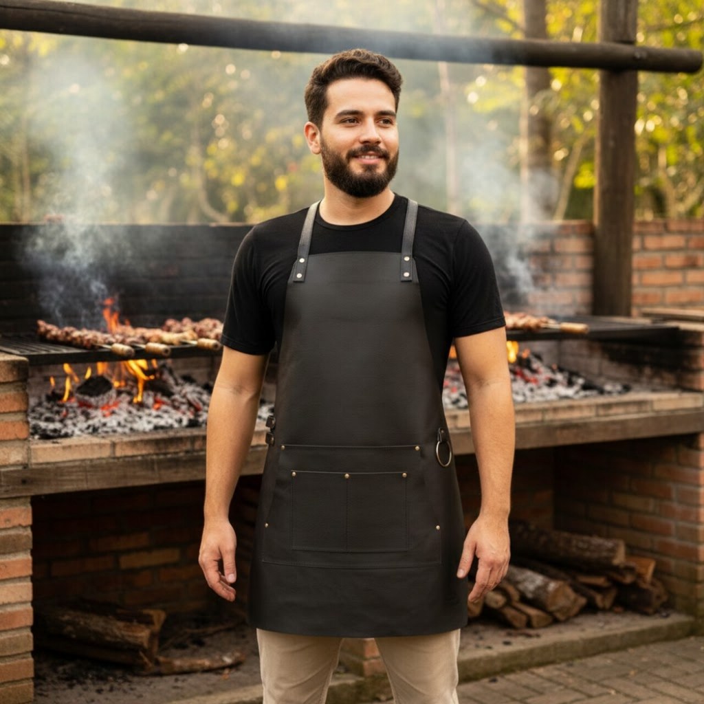 Avental Couro Churrasco Avental Churrasco Profissional