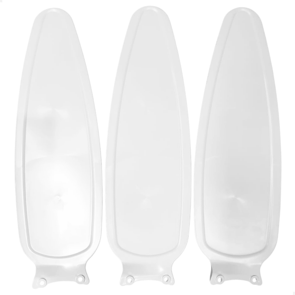 Kit Conjunto 3 Hélices Pás Ventilador de Teto Ventisol Branco Original Wind Plástico Sunny Petit