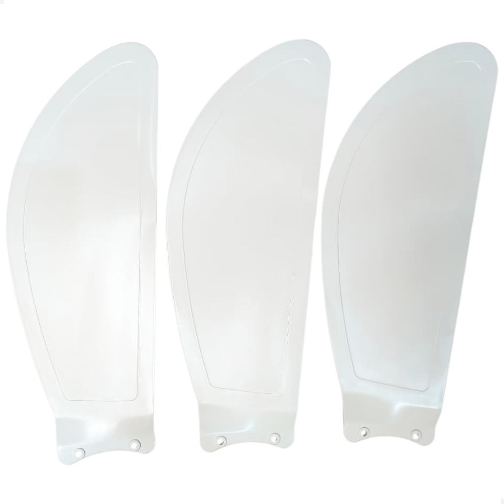 Kit Conjunto 3 Hélices Pás Ventilador de Teto Ventisol Branco Original Fênix Plástico Sunny Petit