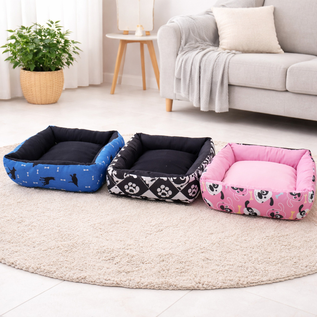 Cama Pet Suede Macia Lavável Antiderrapante P-M-G | Conforto para Cães e Gatos