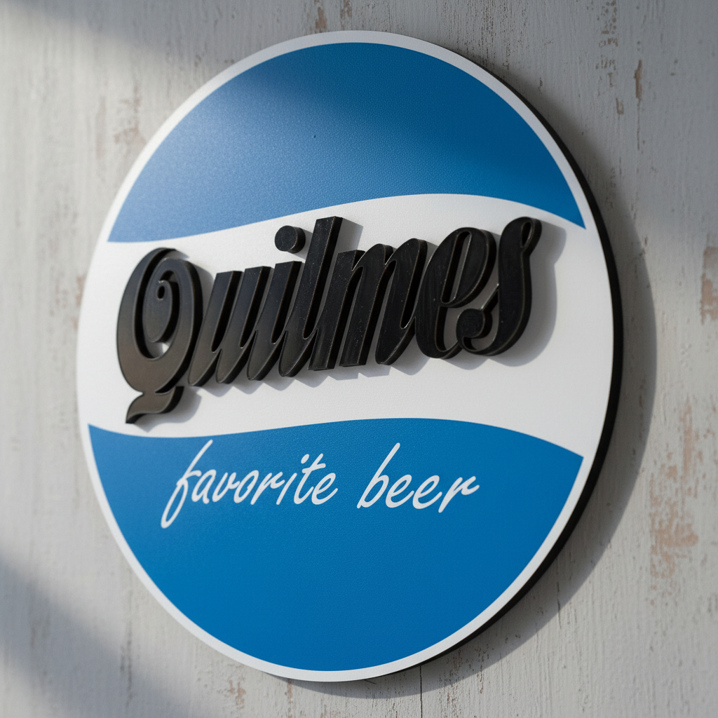 Placa Decorativa Cerveja Quilmes 3d Relevo Bar Restaurante