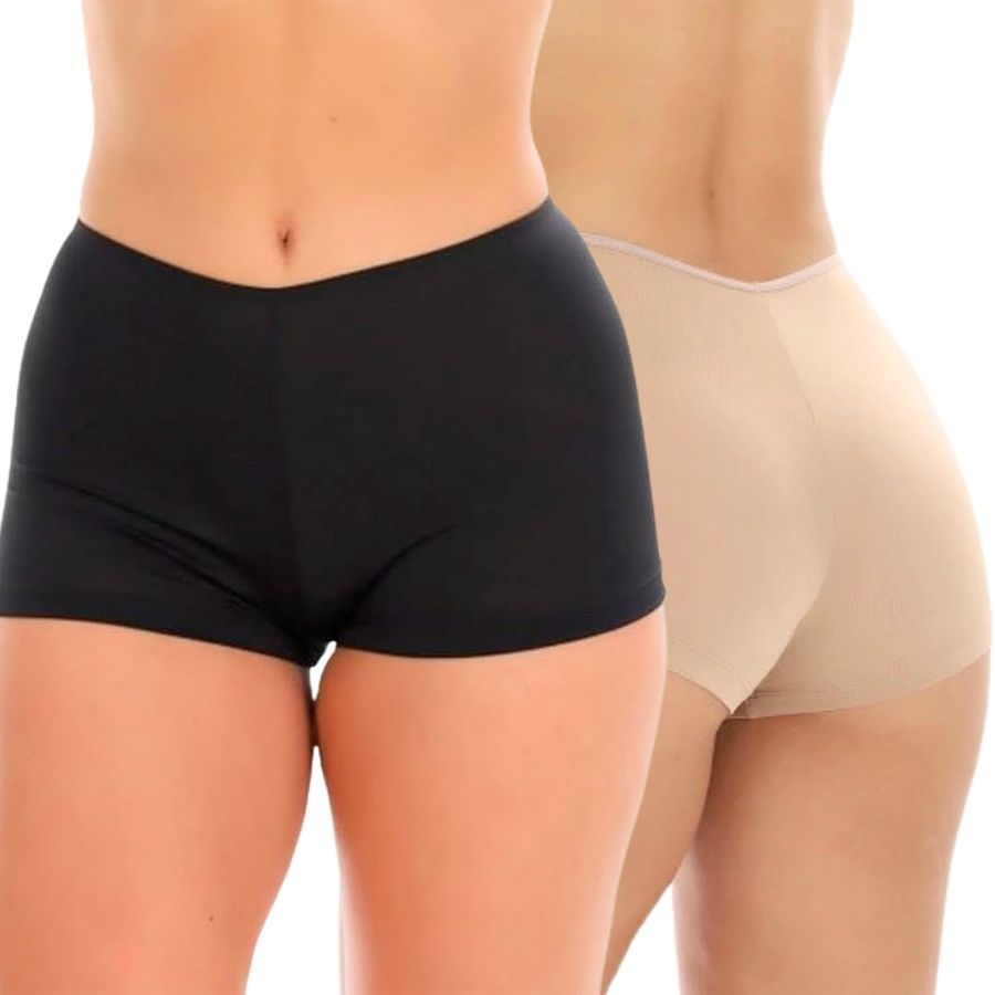 KIT 2 Short Shortinho Curto Íntimo Anágua Liso Para Vestir Por Baixo De Vestido Roupa Segunda Pele em Oferta na Shopee