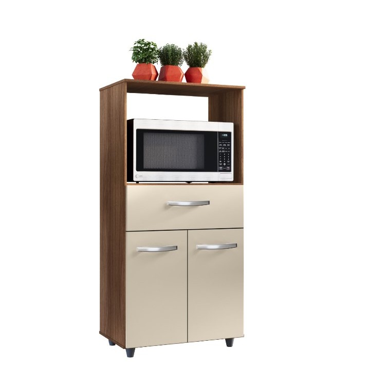 Balcão Multiuso Para Forno Com 2 Portas e 1 Gaveta Luna