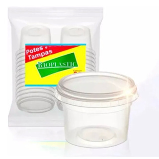 Pote c/ Tampa 500ml Rio Plastic c/24 em Oferta na Shopee