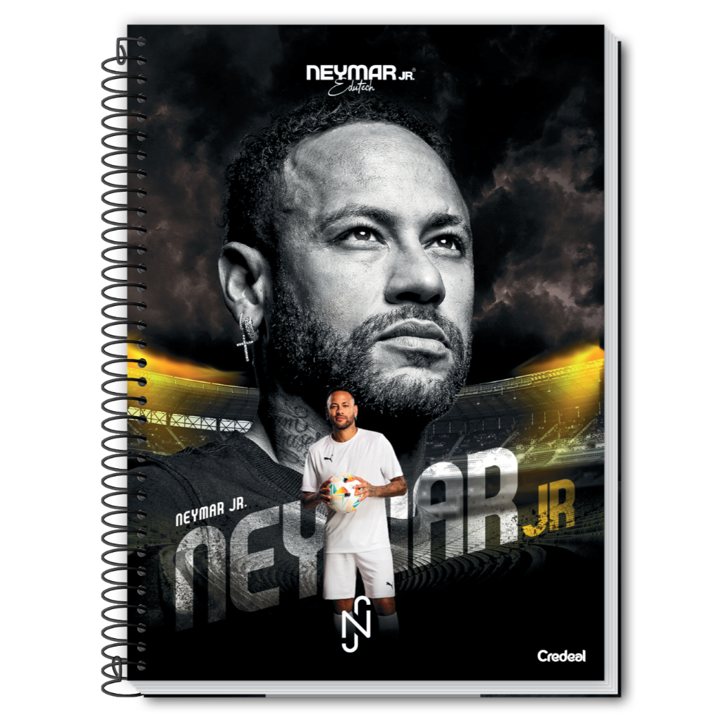 Caderno Oficial Neymar Jr. Universitário 10 Matérias 160 Folhas Com adesivos em Oferta na Shopee
