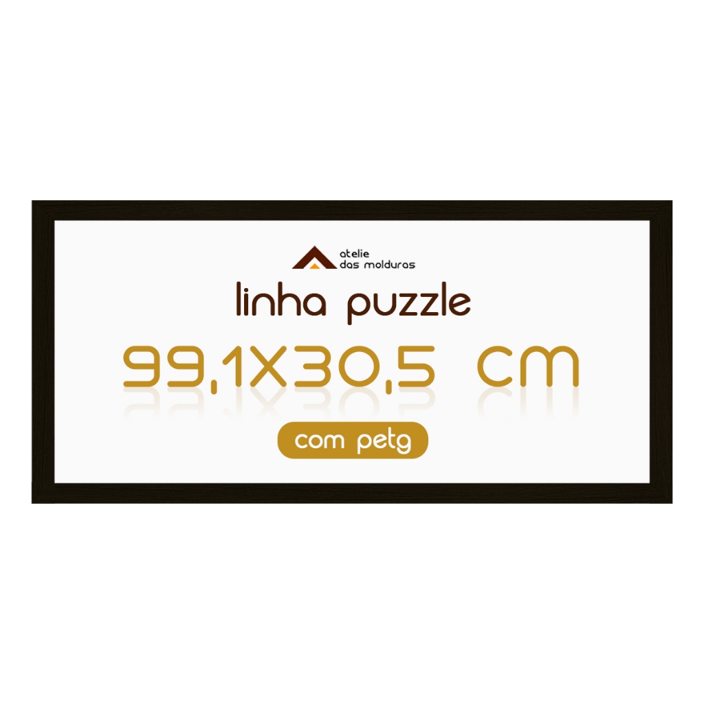 Moldura 99,1x30,5 Cm Quebra Cabeça Puzzle 1500 Peças Com Petg