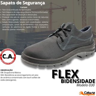 Sapato de Segurança Cartom Flex Bidensidade CA 16479 - Preto em Oferta na Shopee