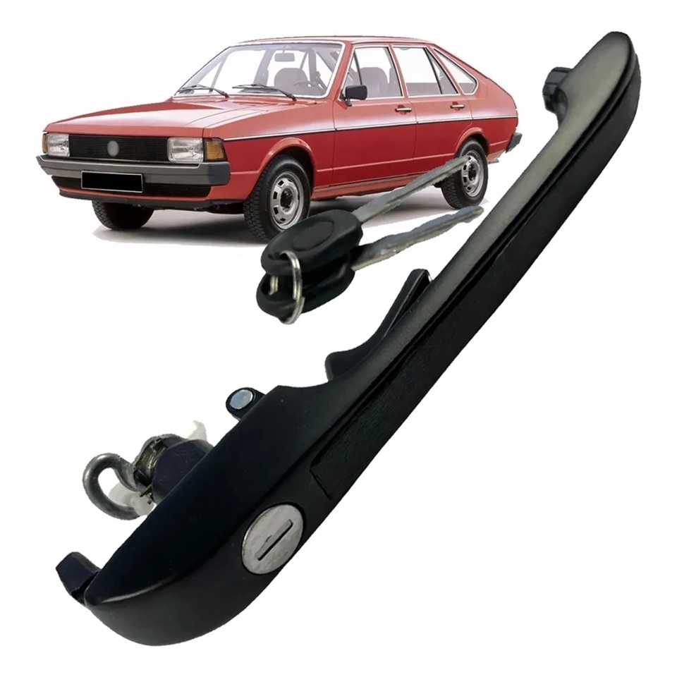Maçaneta Externa Friso Preto Chave Porta Passat 1977 1978 1979 1980 A 1988 Preto