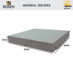 5 Caixas 35x35x5 cm para Doces e Salgados – Ideal para Festas e Eventos