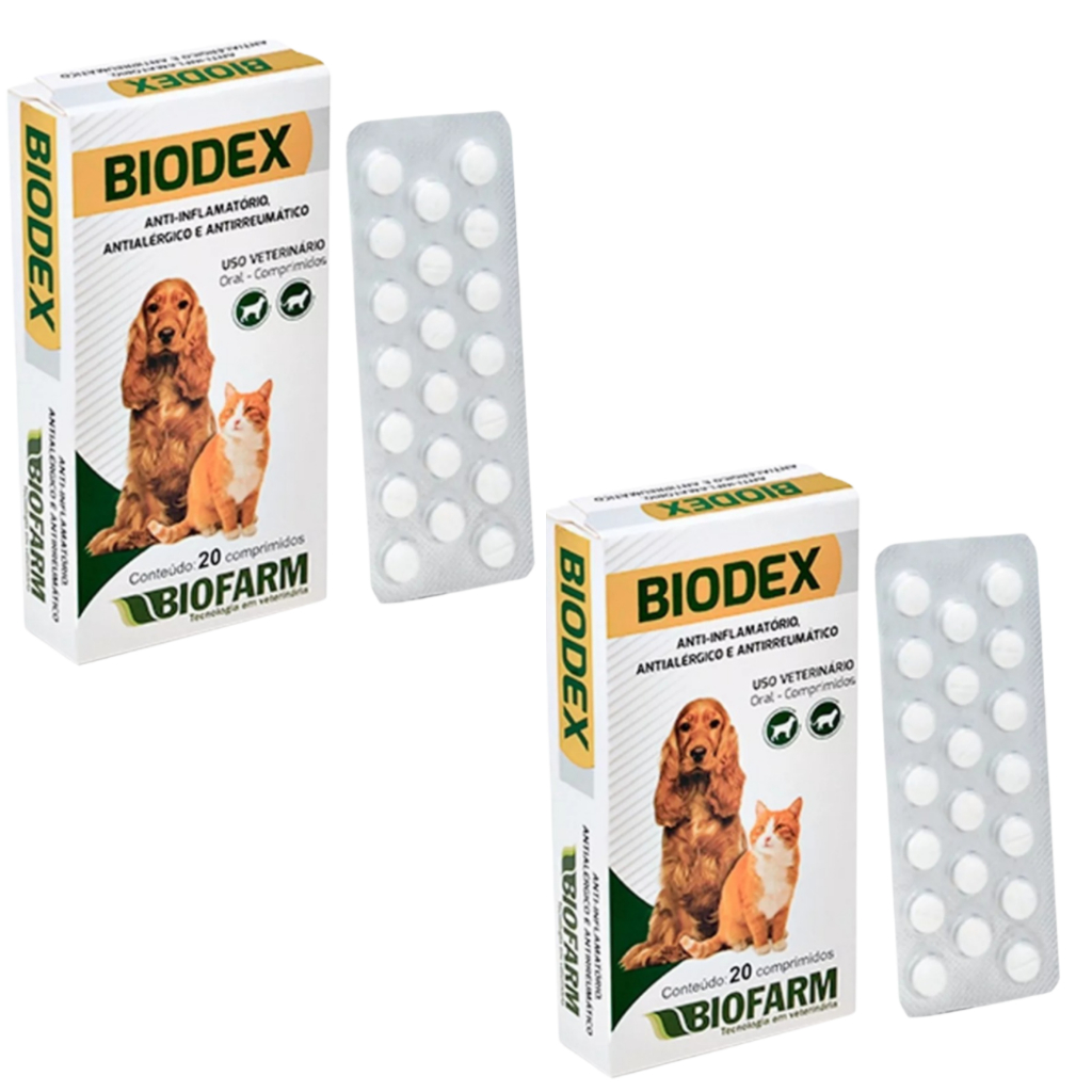 Biodex | 2 Unidades Anti-inflamatório 20 Comprimidos em Oferta na Shopee