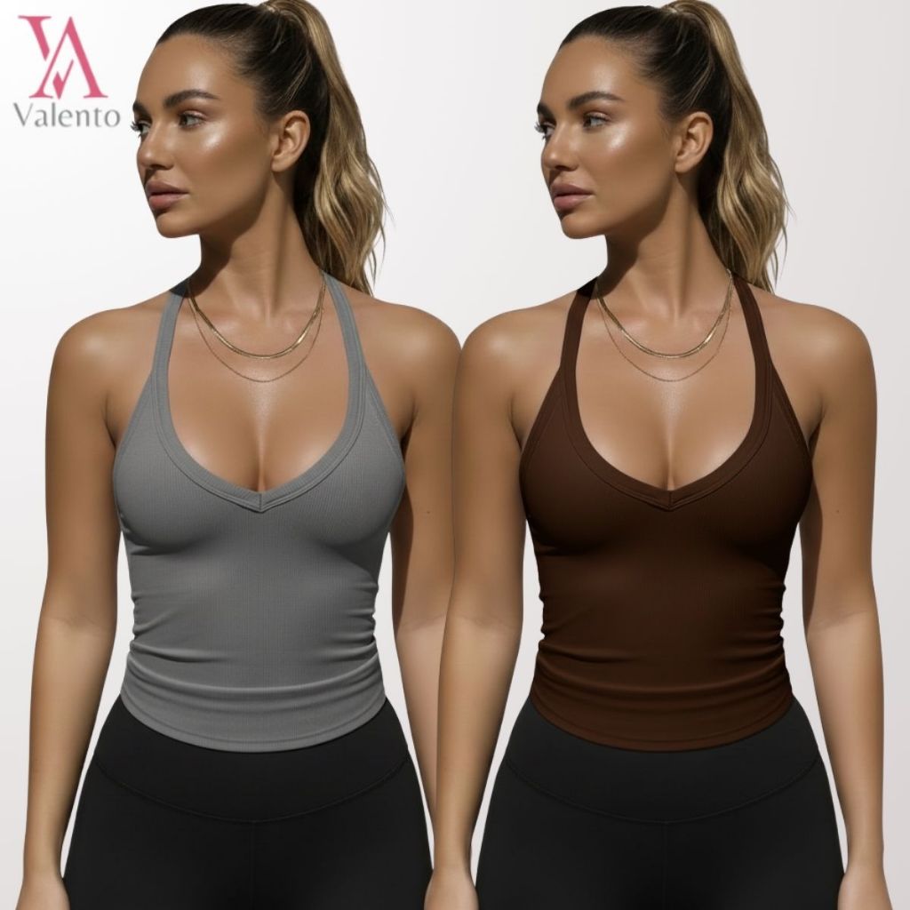 Kit 2 Regatas Nadadora Alça Fina Verão Canelada Blusinha feminina Costas Nadador Moda Gringa em Oferta na Shopee