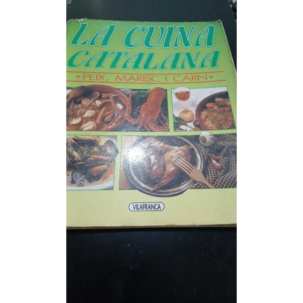 Livro Antigo – La Cuina Catalana: Peix, Marisc i Carn – Idioma Catalão