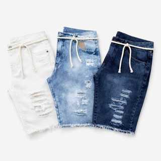3 Shorts Jeans Masculino Rasgado Envio Imediato Bermuda de Alta Qualidade