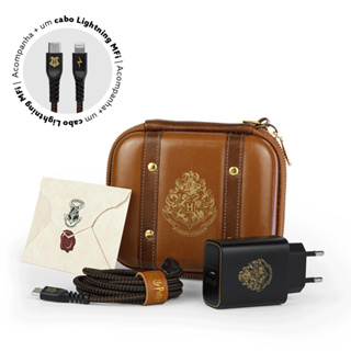 Kit de Carregamento com Estojo USB-C 33W + Cabo Lightning Hogwarts em Oferta na Shopee