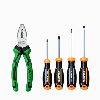 Kit Chave de Fenda Phillips com 4 Peças + 1 Alicate Universal 6” em Oferta na Shopee