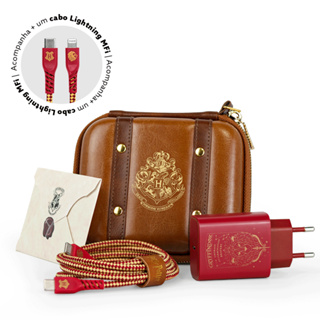 Kit de Carregamento com Estojo USB-C 33W + Cabo Lightning Grifinoria em Oferta na Shopee