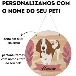Plaquinha Decorativa Pet Personalizada em MDF – Bella Art