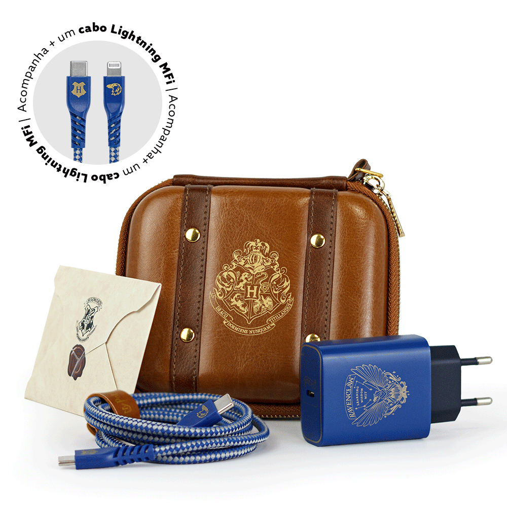 Kit de Carregamento com Estojo USB-C 33W + Cabo Lightning Corvinal em Oferta na Shopee