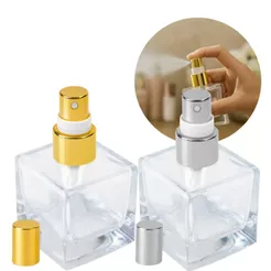 Kit 40 Frascos Vidro Cubo Quadrado 50ml Com Válvula Home Spray Luxo