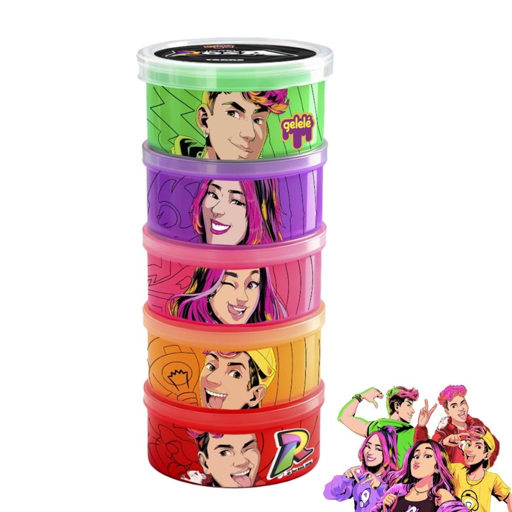 SLIME DOS ROSA TORRE 330G GELELÉ ORIGINAL 5 POTES CORES BRINQUEDOS PRESENTE CRIANÇAS YOUTUBERS em Oferta na Shopee