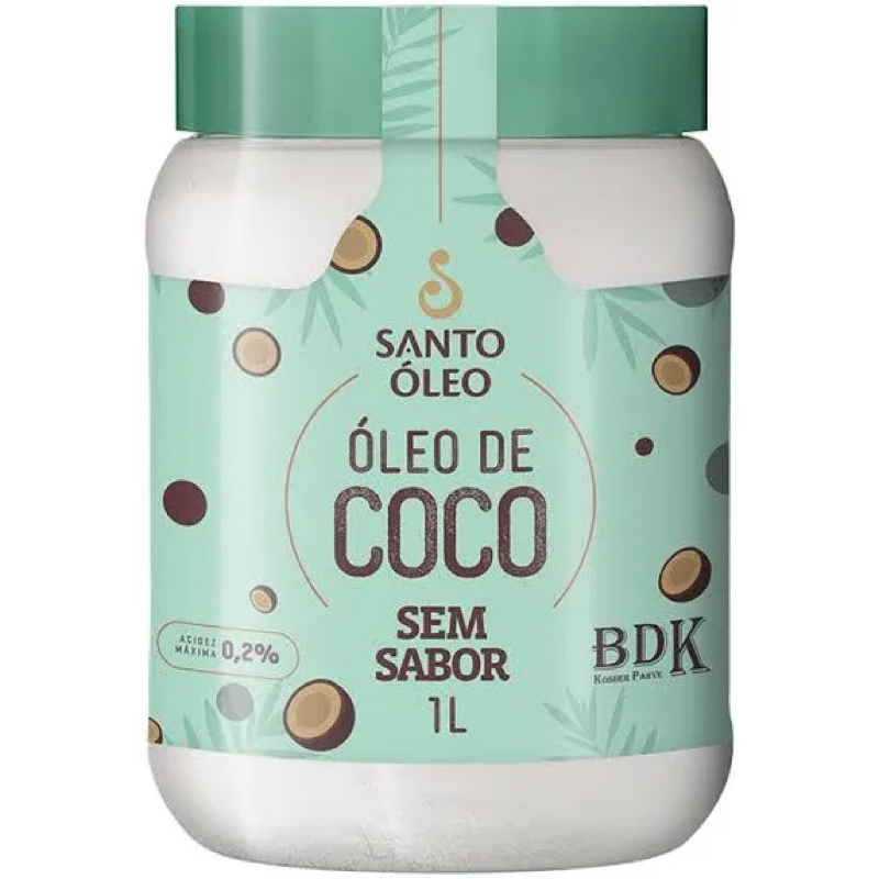 Óleo De Coco Sem Sabor Santo Óleo 1 litro em Oferta na Shopee