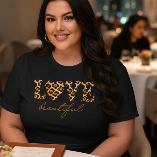 Blusa Cropped LOVE estilo onça animal print coração moda plus size feminino blogueira leopardo verão