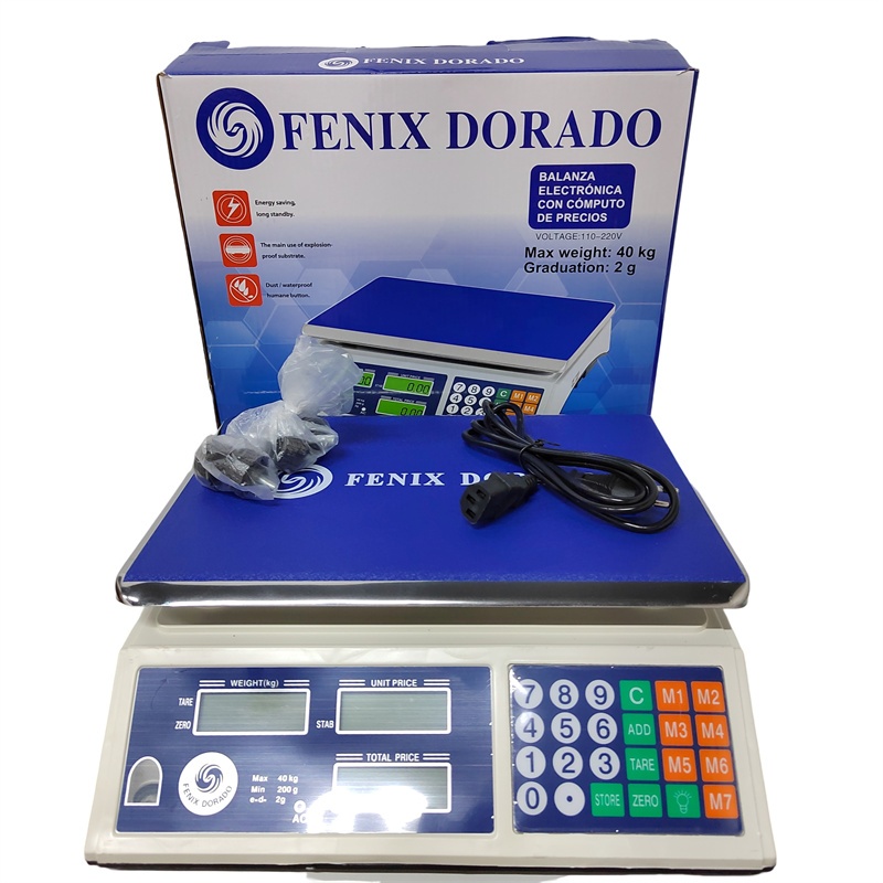 Balança Digital 40kg kit 2 unidades bivolts 110/220v eletrônica recarregável para comercio