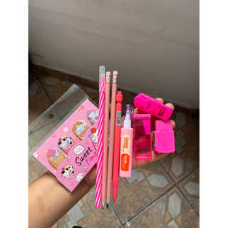 Kit Escolar Rosa – 9 Itens | Completo, Prático e Delicado 💗 em Oferta na Shopee