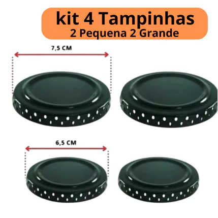 Fogão Atlas Kit 4 bocas Fogão Atlas Mônaco Espalhador com Queimador