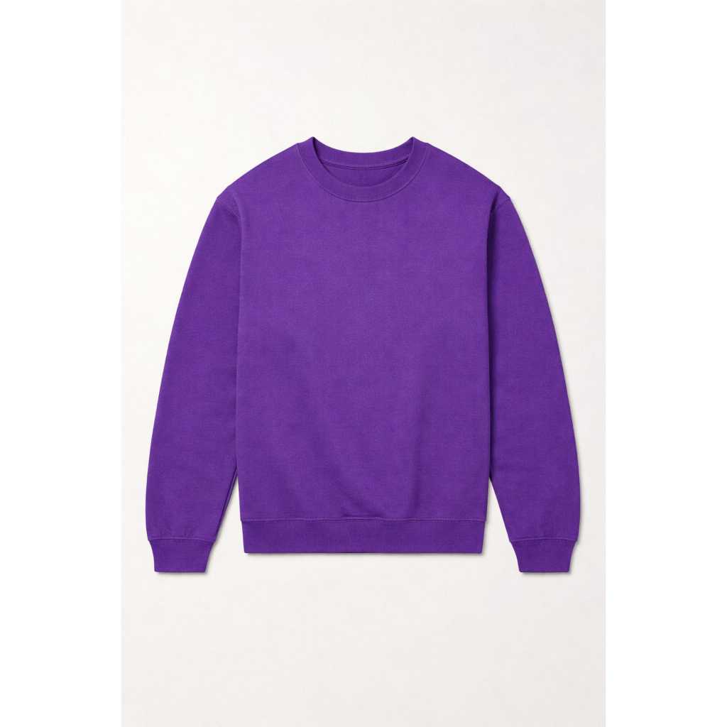 Moletom Unissex Gola Careca Flanelado ROXO – Blusa de Frio Masculino e Feminino Inverno