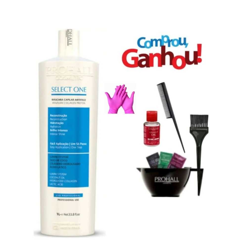 Prohall Select One De 1 Litro Sem Formol + Kit Aplicação e Oleo