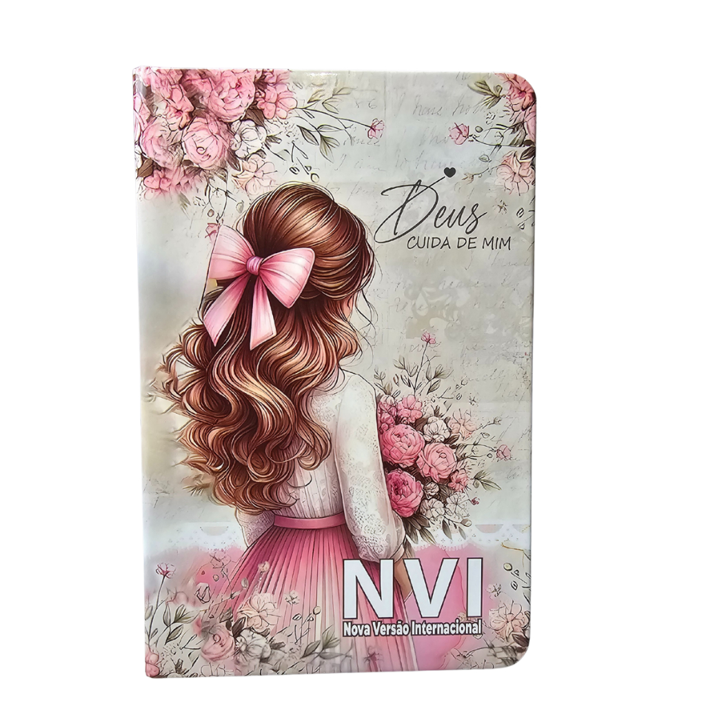 Bíblia Sagrada NVI Palavras De Jesus Em Destaque Capa Dura (MENINA ROSA)