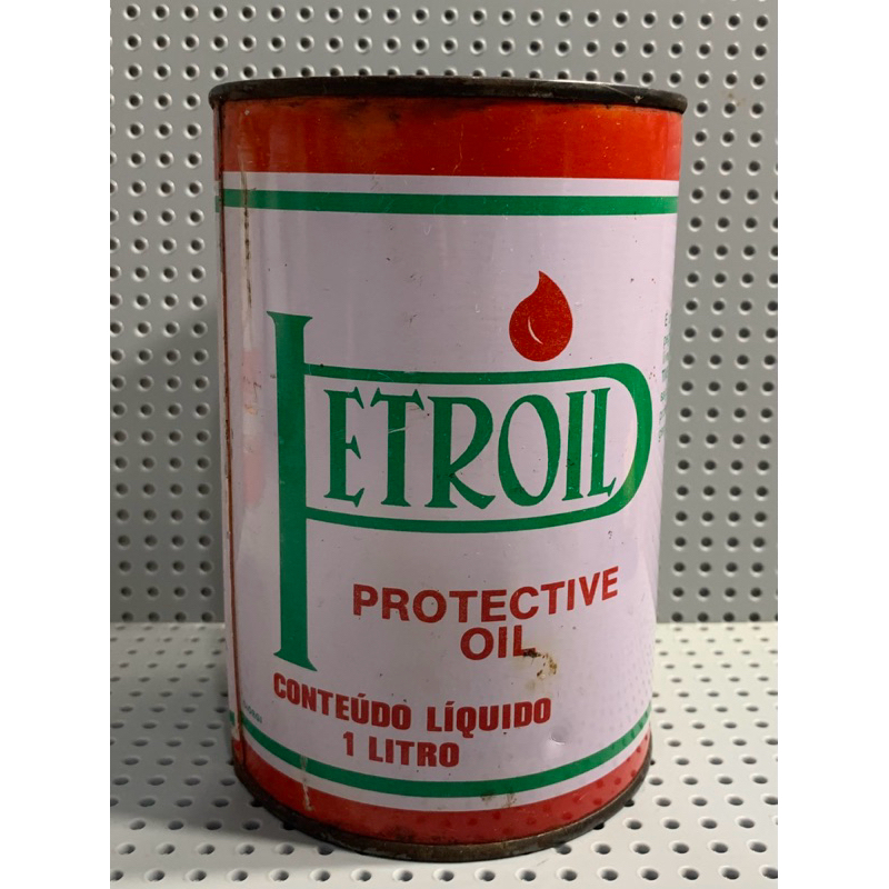 Lata vazia antiga Petroil (fusca) óleo lubrificante para carros anos 80/90