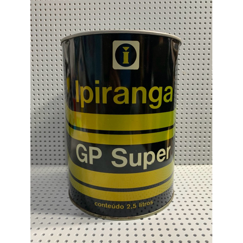 Lata vazia antiga Ipiranga Super GP 2,5 Lt óleo lubrificante anos 80