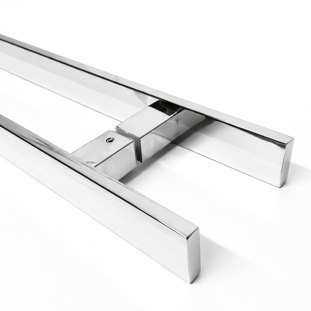Puxador inox barra chata 40cm para portas de madeira, vidro e aluminio em Oferta na Shopee