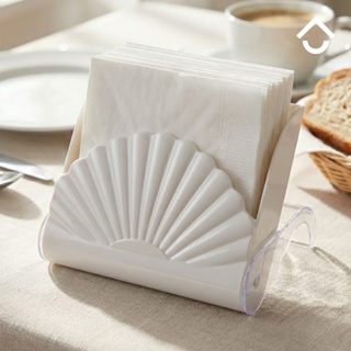 Kit Porta Guardanapos de Mesa Tampa Retrátil Formato de Concha Abre Fecha Higiênico Mesa Posta em Oferta na Shopee