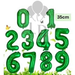 2 Balões Número Verde - 35cm