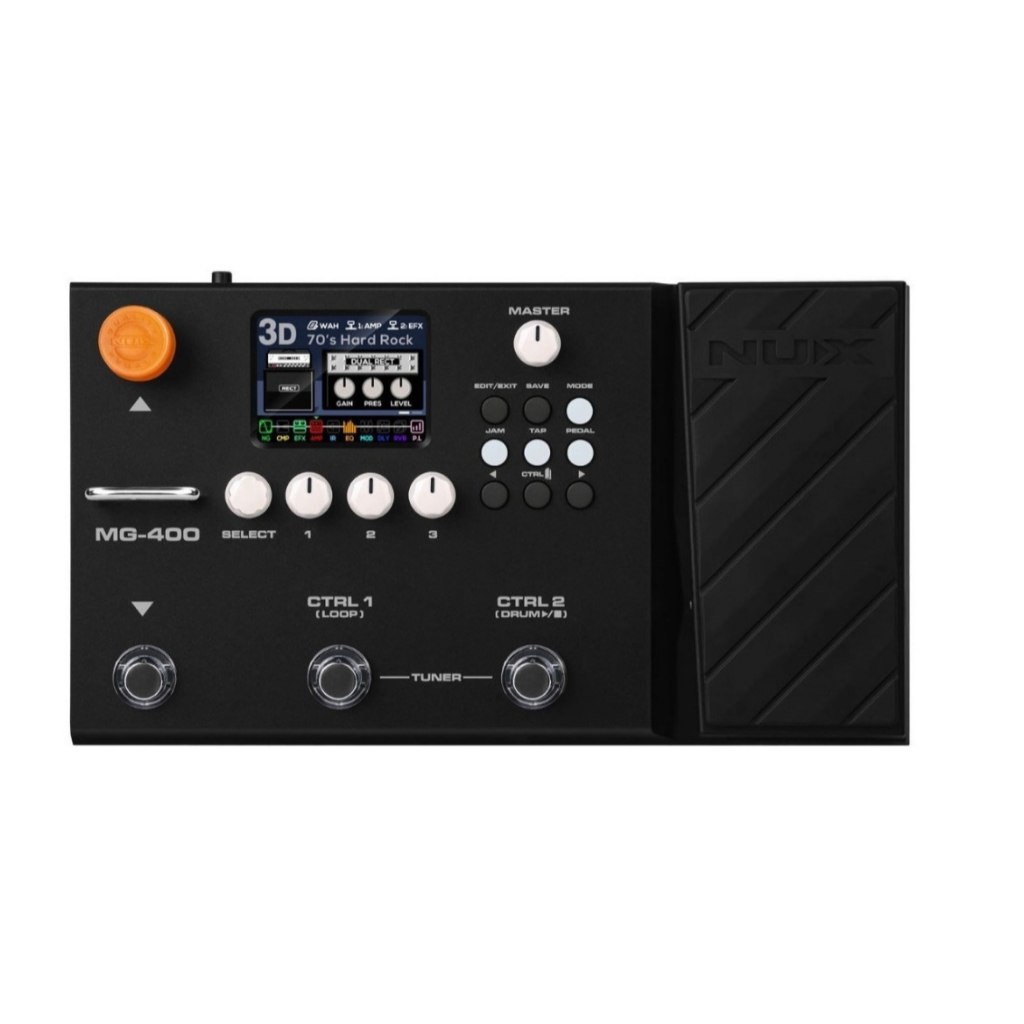 Pedal De Efeito Nux Mg-400 Preto Preto