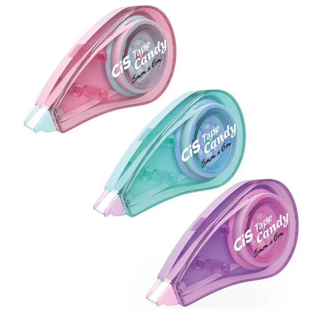 Corretivo em Fita Tape Candy CIS - 5mm x 6cm Ou  Fita Corretiva Macaron Divertida 1Un CIS Material