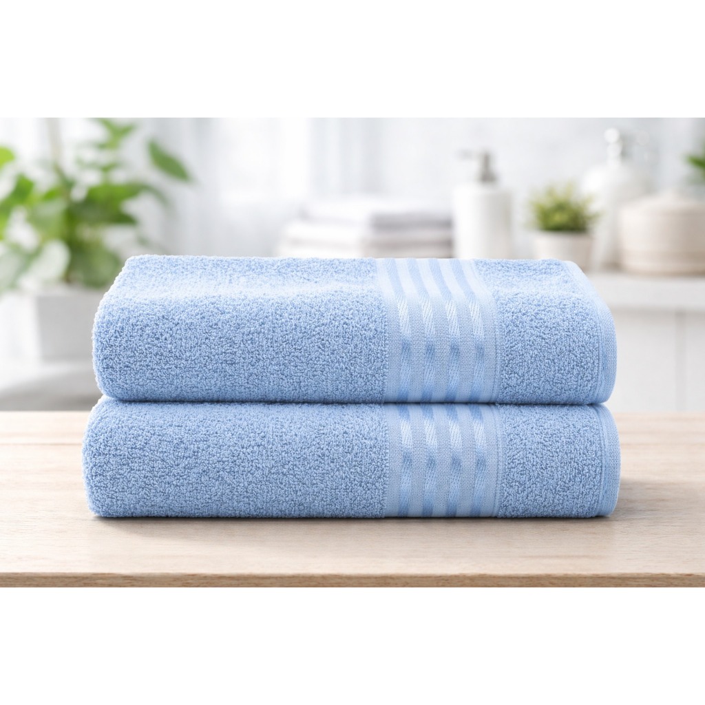Kit com 2 Toalhas de Banho Decor Camesa 62×1.20 cm Algodão Super Macia Com alta Para academia absorção